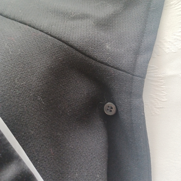 CALVIN KLEIN BLACK COWL NECK BUTTON COAT SIZE SMALL - Picture 5 of 15